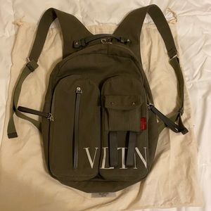 Valentino Garavani military olive green backpack